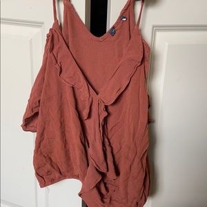 Off the shoulder ruffled top